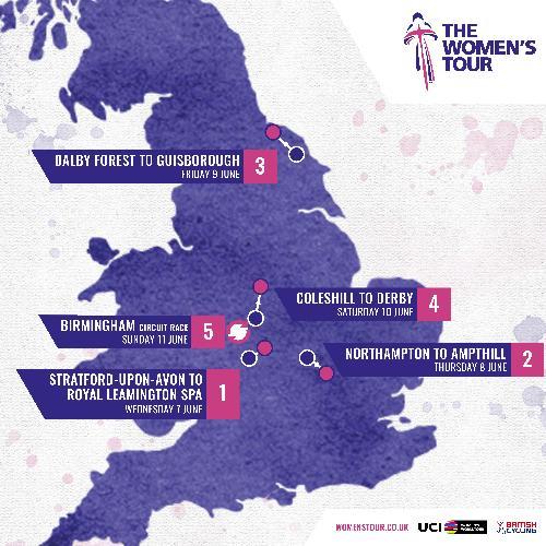 Women's Tour 2023 - national map