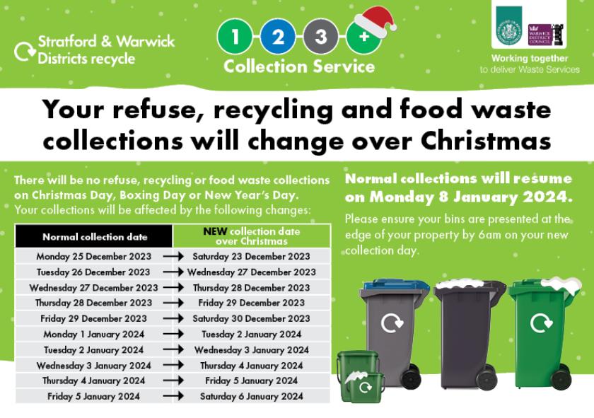 Christmas Recycling and Rubbish Collections StratfordonAvon District Council
