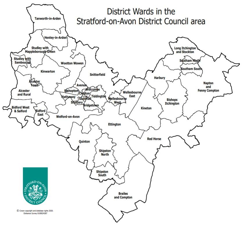 A map showing the Stratford District Area where the PSPO will apply to