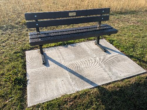 Park Bench with Coronation plaque