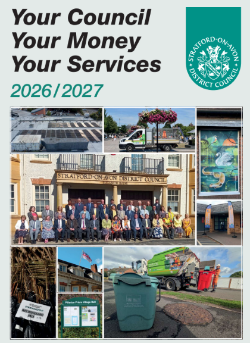 council tax booklet 2026 2027 front cover image, images from across the District