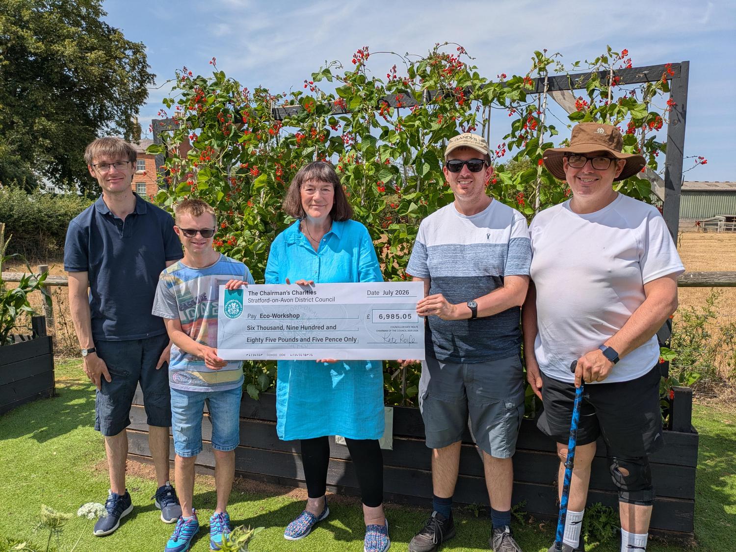 Chair's charity year raises almost £7,000 for Eco Work-Shop CIC