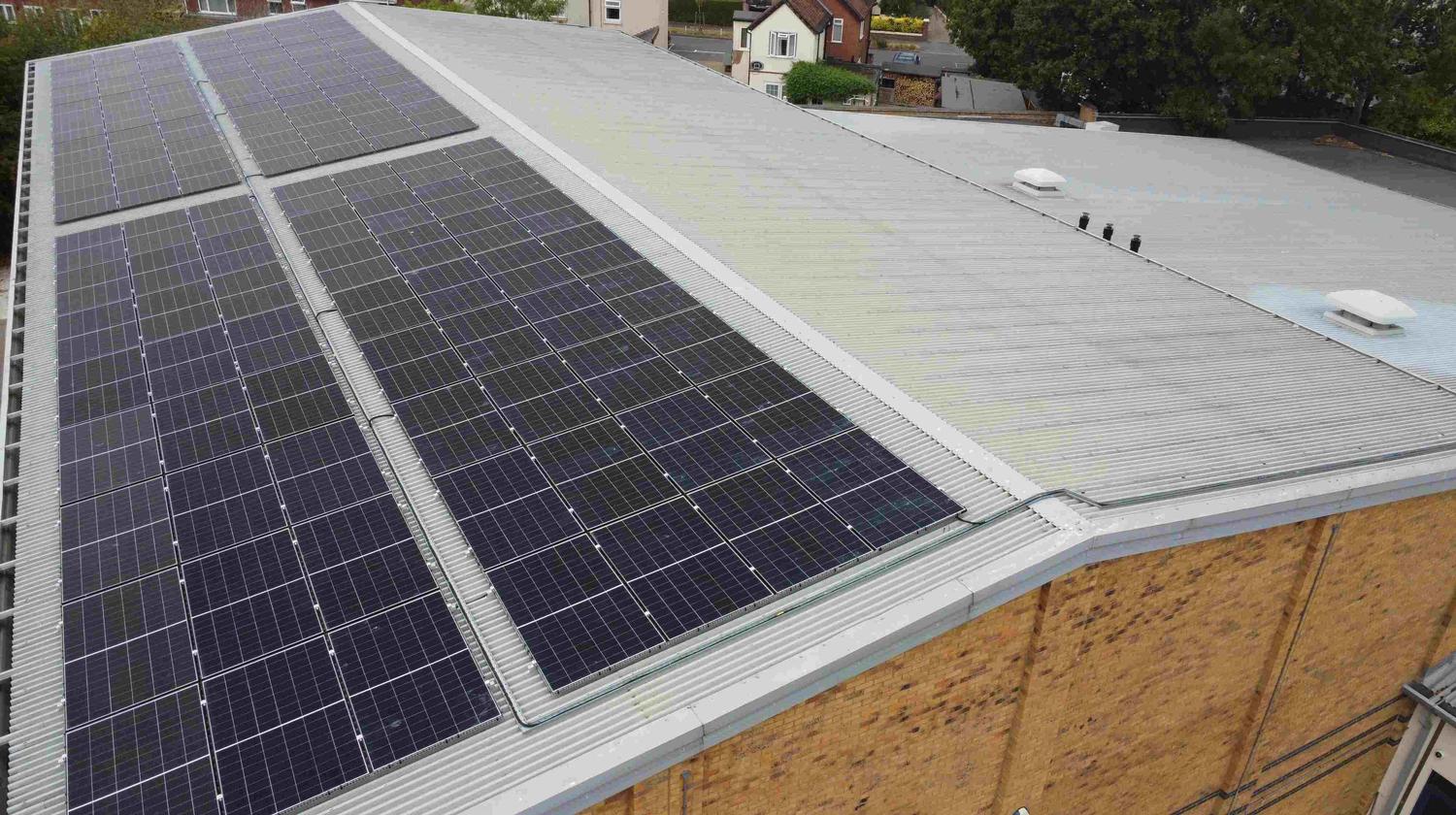 Studley Leisure Centre solar panel installation completed