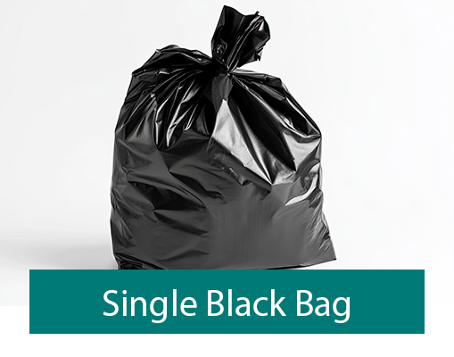 Fly Tip Single Black Bag