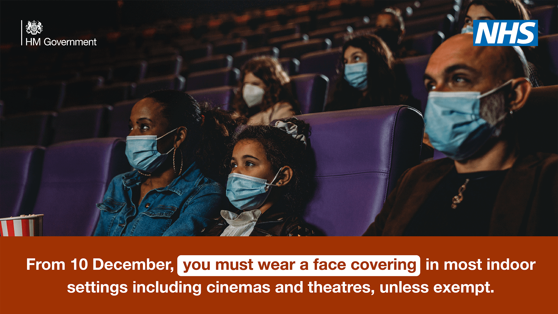 You must wear a face covering in most indoor settings